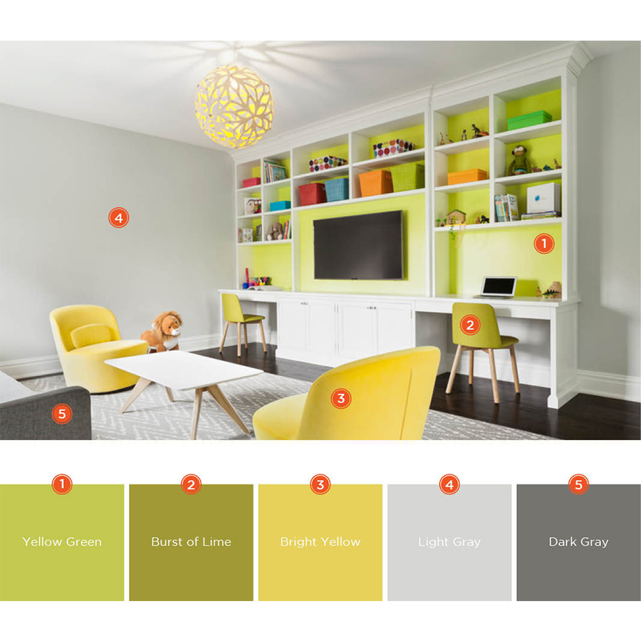 استفاده از قفسه های رنگی در دکوراسیون برای چیدمان وسایل