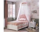 Romantic Fabric Headed Bed With base