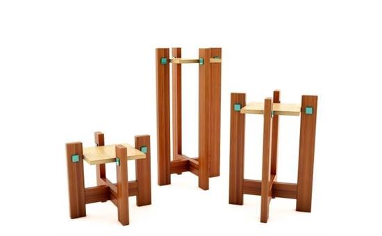 استند گلدان فوفل سه تیکه ای: