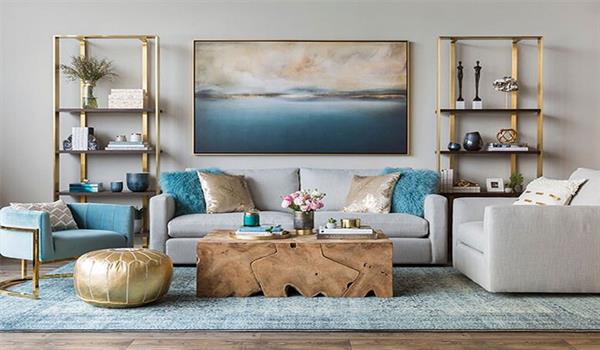 زیباسازی منزل با تم رنگی آبی روشن