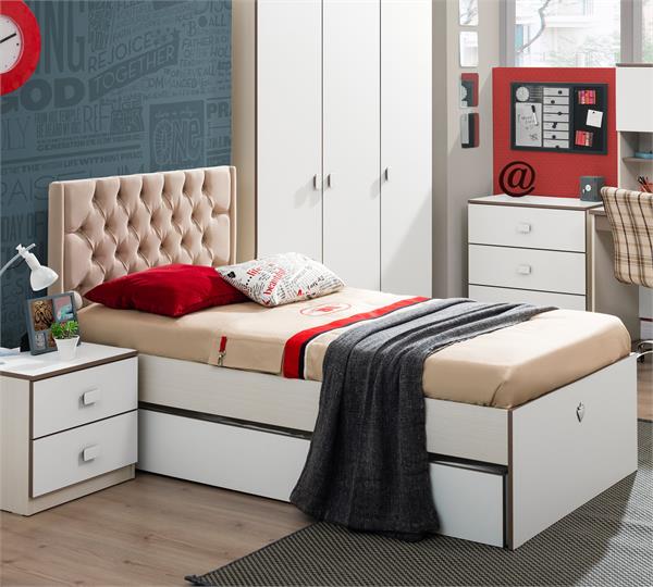 (White chocolate Single S Bed (90*190 / تخت یکنفره وایت چاکلت 1