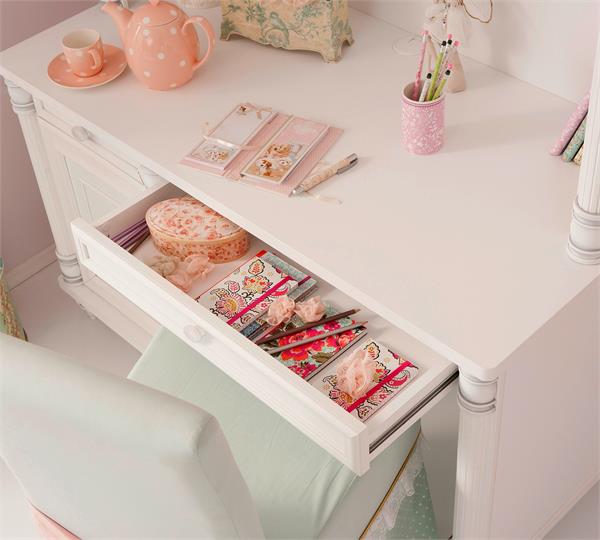 میز تحریر و یونیت کار سایز بزرگ رومانتیک/Romantic large study desk & Unit 1