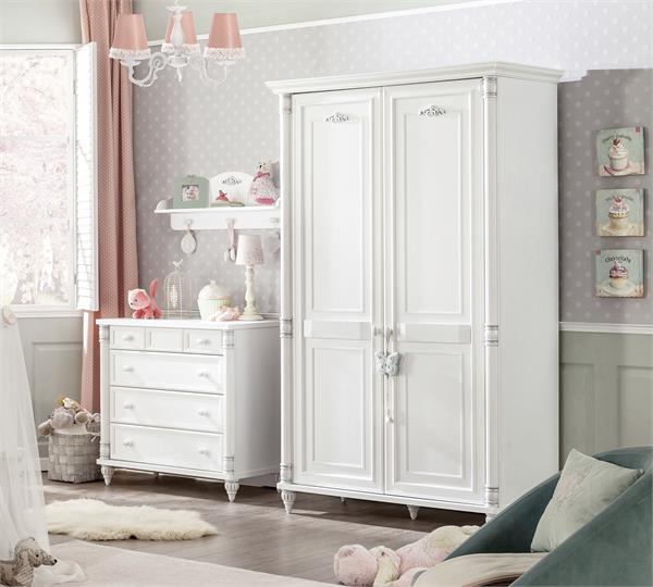 Romantic Medium Wardrobe / کمد دو درب بی بی رومانتیک