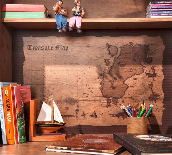 black pirate study desk and unit / میز تحریر و قفسه کتاب بلکپایرت 2
