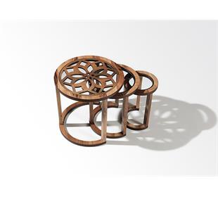 میز کنار مبل سه تکه رویال